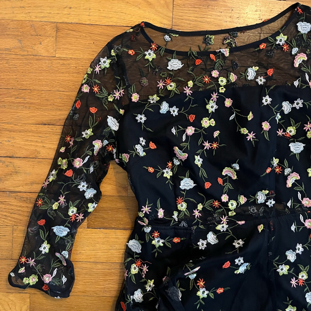 Black Embroidered Dress